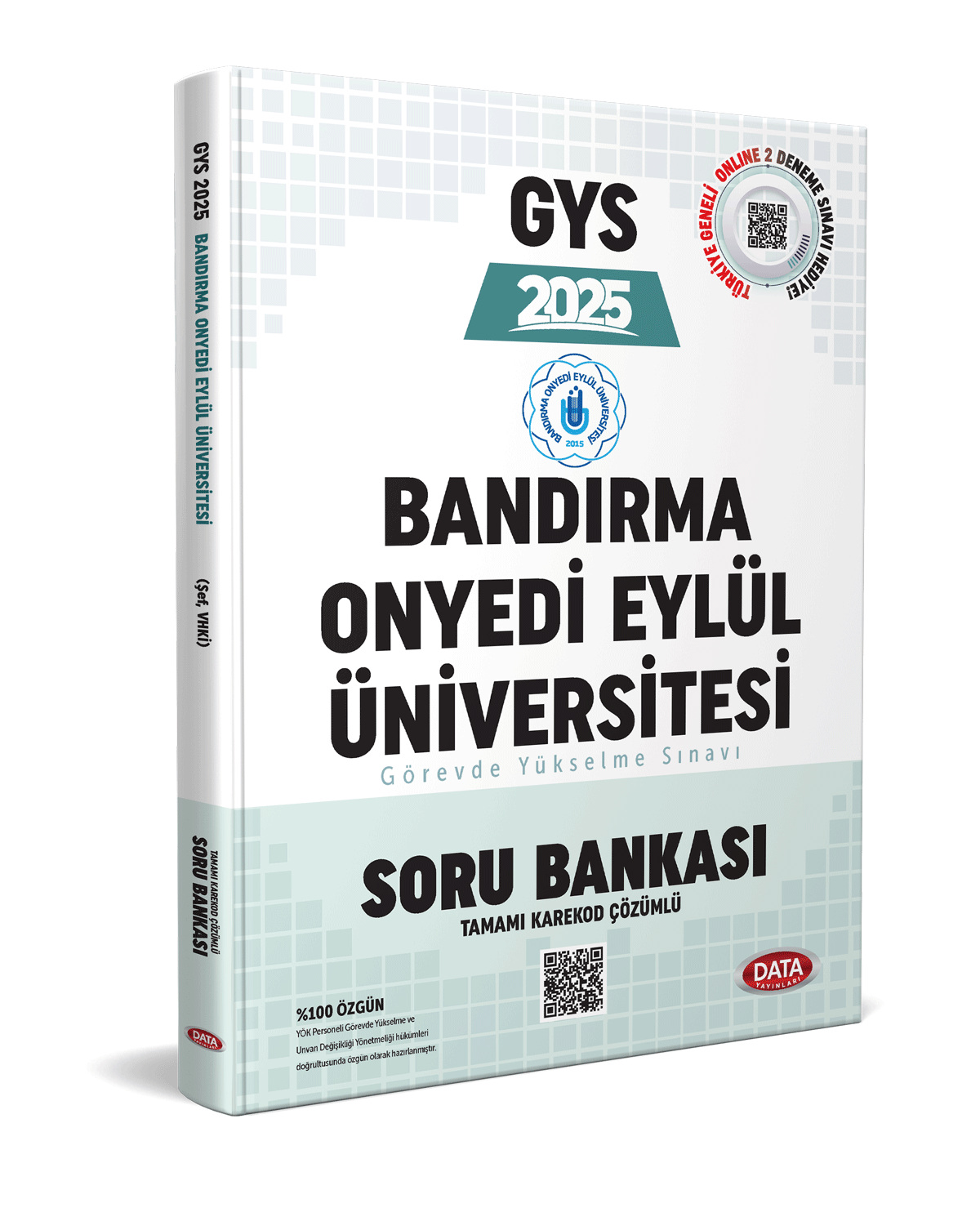 Bandırma Onyedi Eylül Üniversitesi (Şef, VHKİ) GYS  Soru Bankası -Karekod Çözümlü