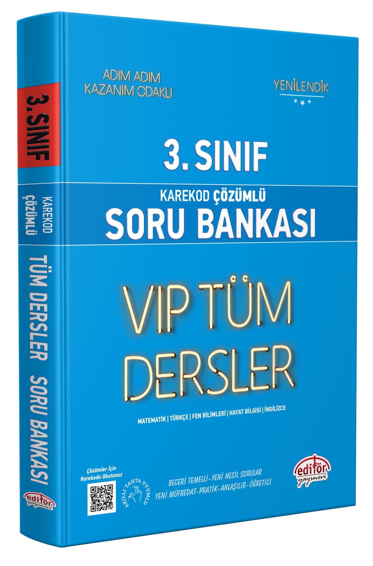 3. Sınıf VIP Tüm Dersler Soru Bankası Mavi Kitap - Karekod Çözümlü