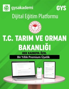 2025 GYS T.C. Tarım ve Orman Bakanlığı Dijital Eğitim Platformu (www.gysakademi.com 1 Yıllık Premium)