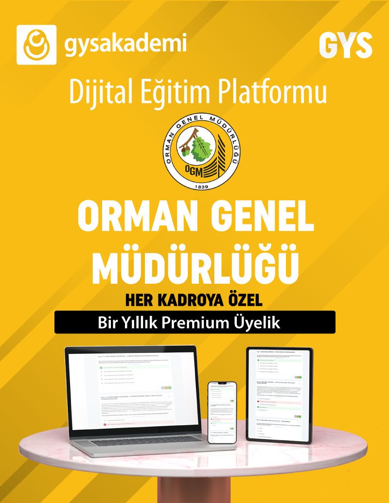 2025 GYS Orman Genel Müdürlüğü Dijital Eğitim Platformu (www.gysakademi.com 1 Yıllık Premium)