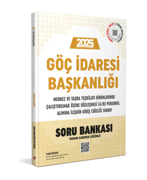 2025 Göç İdaresi Başkanlığı Sözleşmeli Personel Alım Sınavı Soru Bankası (Tamamı Karekod Çözümlü)