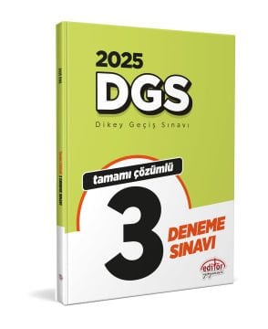 2025 DGS Tamamı Çözümlü 3 Deneme Sınavı