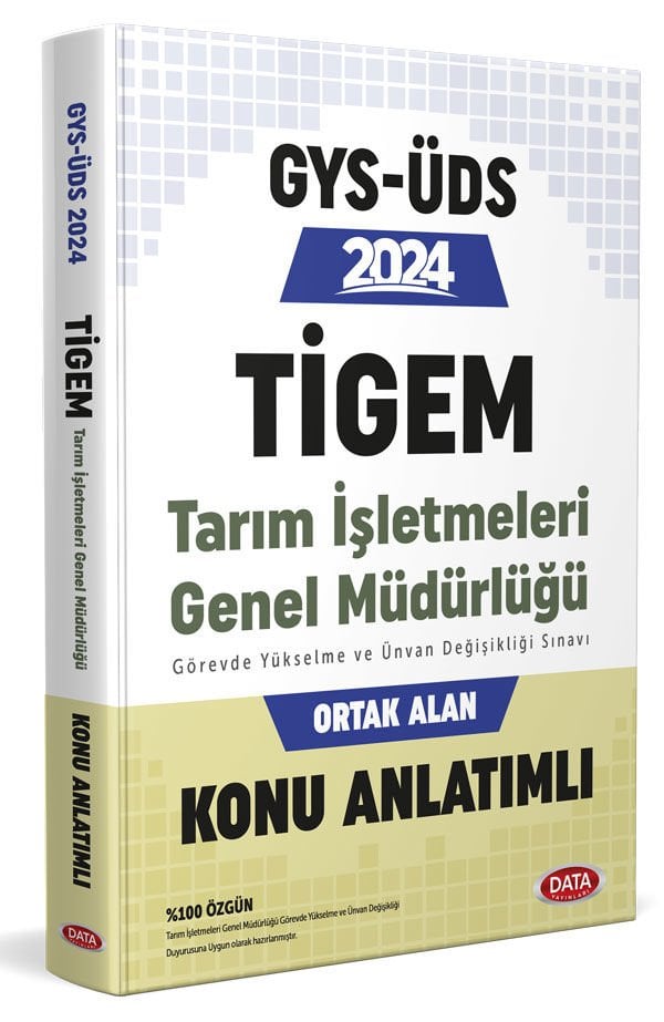 Tarım İşletmeleri Genel Müdürlüğü TİGEM GYS Konu Anlatımlı