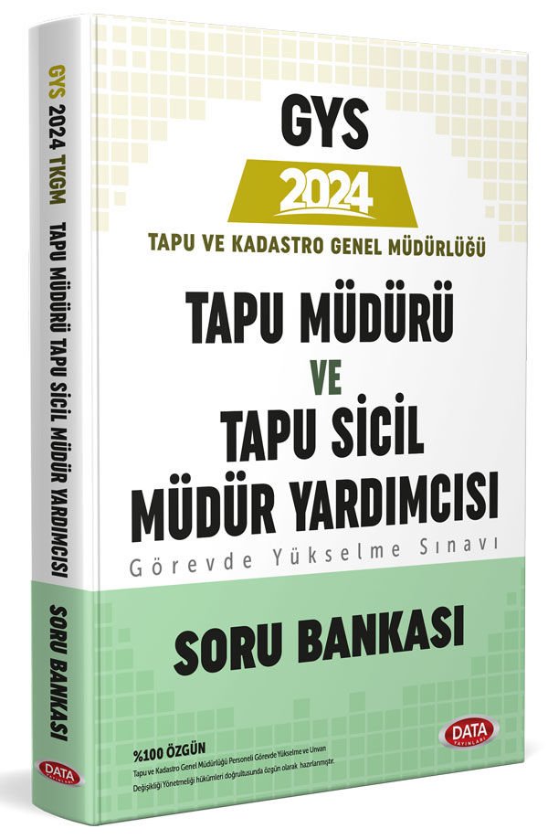 Tapu Müdürü - Tapu Sicil Müdür Yardımcısı GYS Soru Bankası