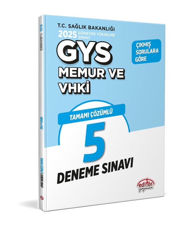 T.C. Sağlık Bakanlığı Memur VHKİ Tamamı Çözümlü 5 Deneme Sınavı - Editör Yayınevi
