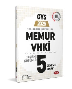 T.C. Sağlık Bakanlığı Memur VHKİ Tamamı Çözümlü 5 Deneme Sınavı - Data Yayınları