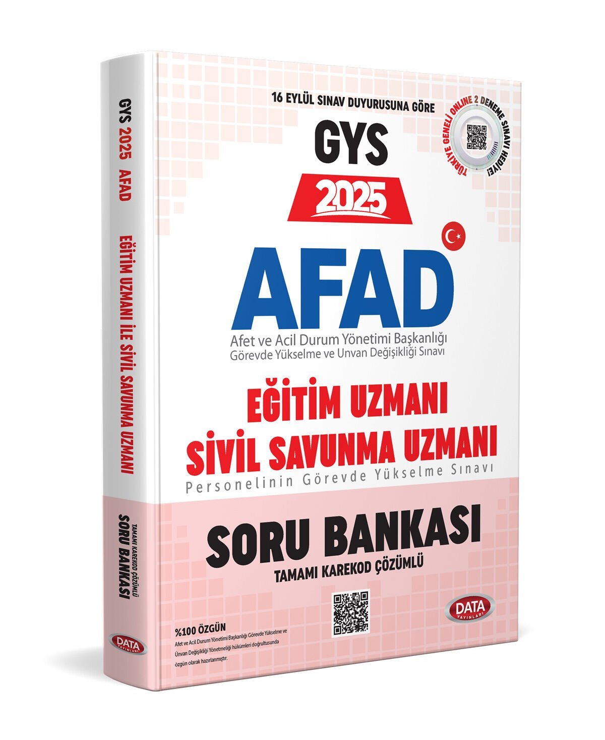 AFAD 2025 GYS Eğitim Uzmanı - Sivil Savunma Uzmanı Bankası - Karekod Çözümlü