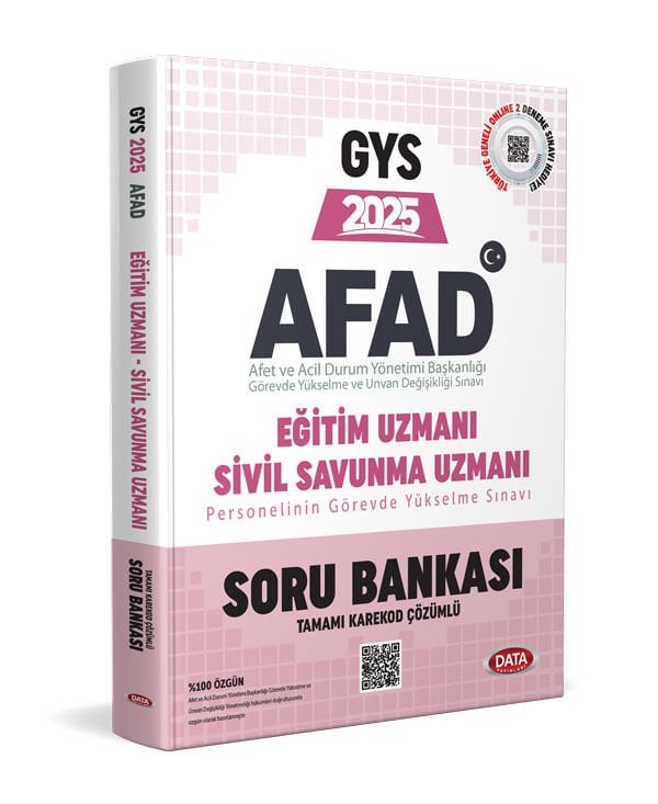 AFAD Eğitim Uzmanı ile Sivil Savunma Uzmanı GYS Soru Bankası - Karekod Çözümlü