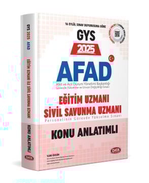 AFAD 2025 GYS Eğitim Uzmanı - Sivil Savunma Uzmanı Konu Anlatımlı