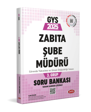 Belediye Zabıta Personeli Zabıta Şube Müdürü 3. Grup Soru Bankası