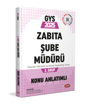 Belediye Zabıta Personeli Zabıta Şube Müdürü 3. Grup Konu Anlatımlı