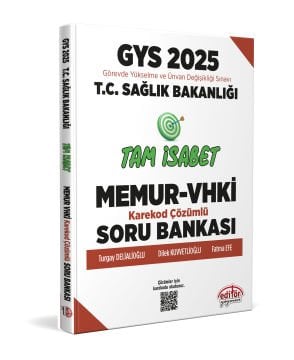 Sağlık Bakanlığı GYS Memur-VHKİ TAM İSABET Karekod Çözümlü Soru Bankası