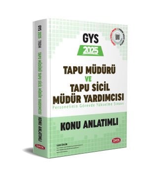 Tapu Müdürü - Tapu Sicil Müdür Yardımcısı GYS Konu Anlatımlı