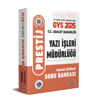 T.C. Adalet Bakanlığı Yazı İşleri Müdürlüğü GYS Prestij Tamamı Çözümlü 3200 Soru Bankası