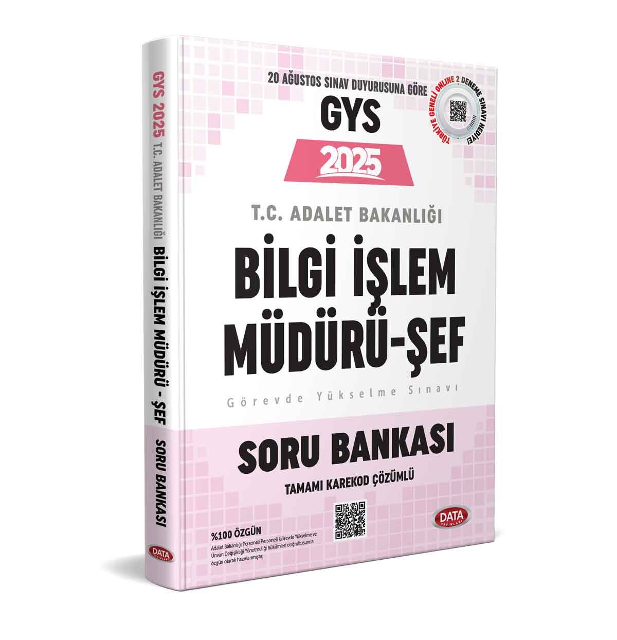 Adalet Bakanlığı Bilgi İşlem Müdürü - Şef (Taşra) GYS Soru Bankası - Karekod Çözümlü
