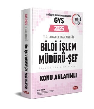 Adalet Bakanlığı Bilgi İşlem Müdürü - Şef (Taşra) GYS Konu Anlatımlı