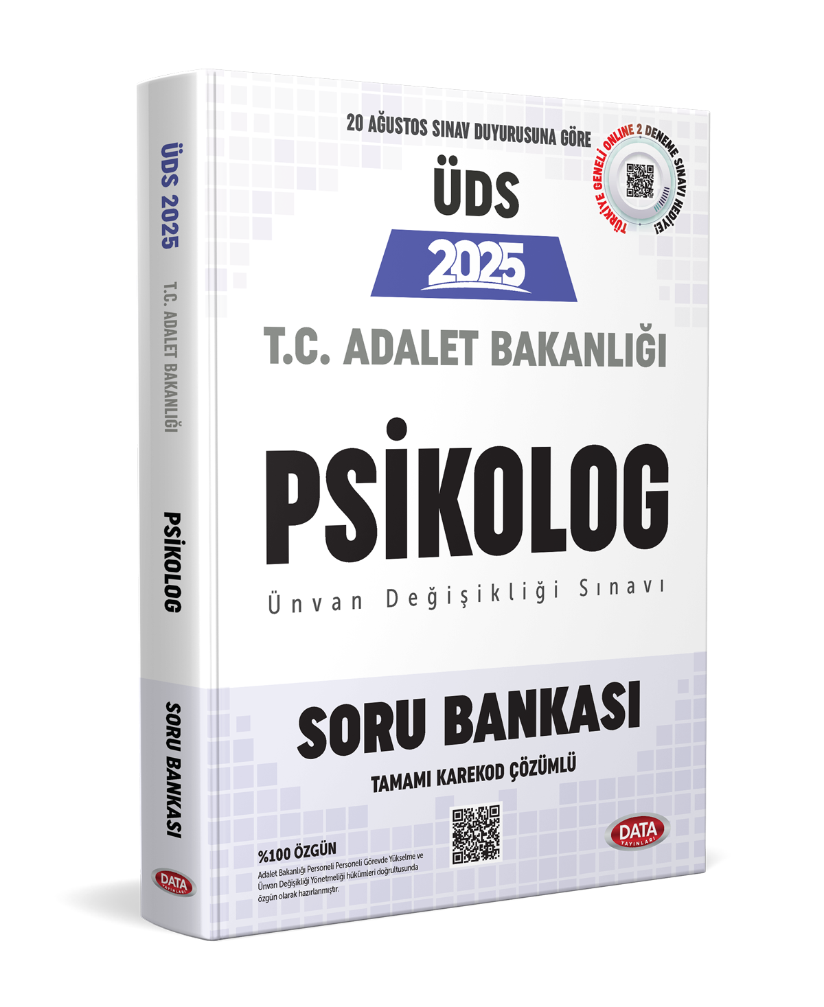 Adalet Bakanlığı ÜDS Psikolog Soru Bankası - Karekod Çözümlü