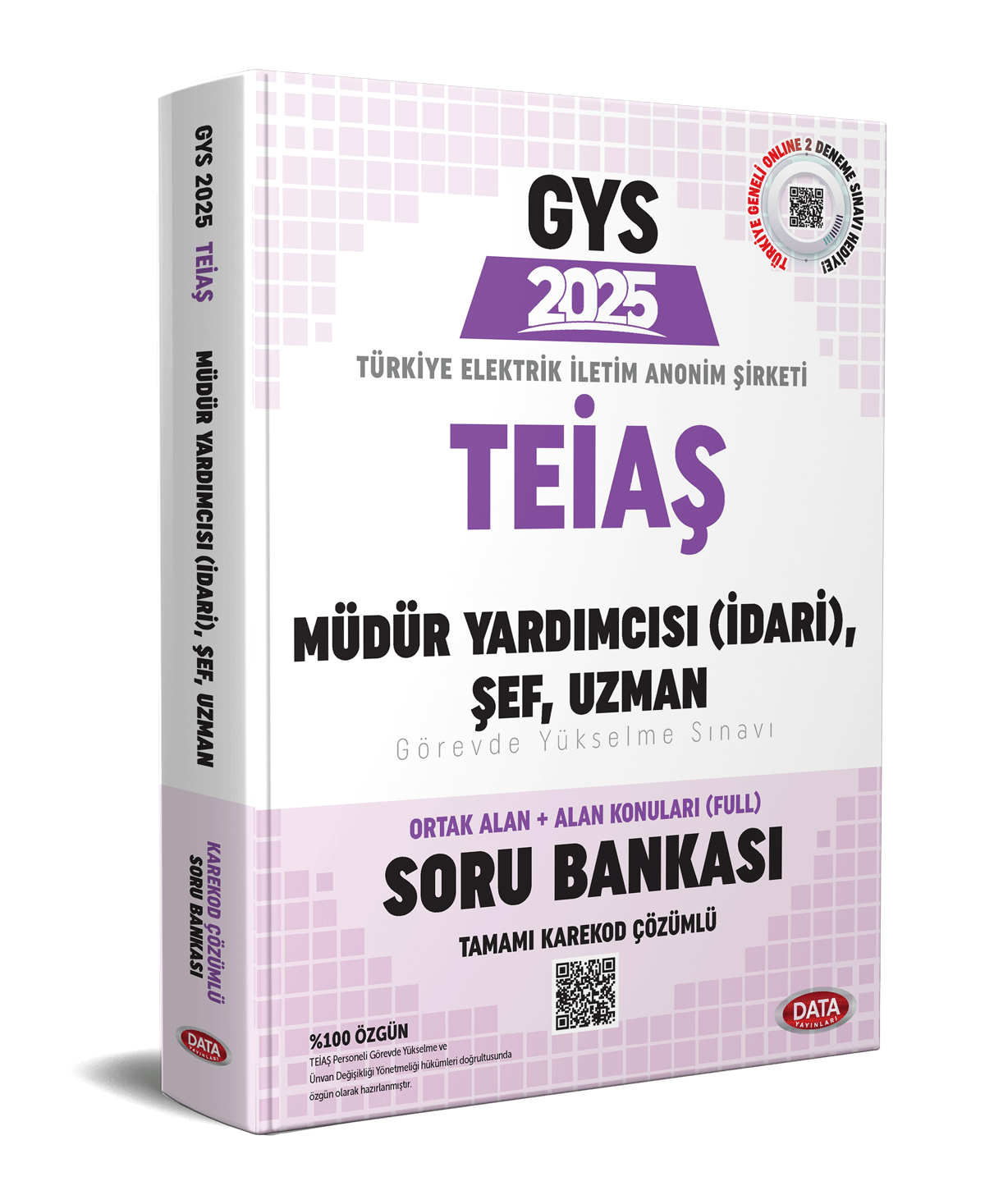 TEİAŞ Genel Müdürlüğü 2025 GYS Müdür Yardımcısı (İdari), Şef, Uzman Soru Bankası - Karekod Çözümlü