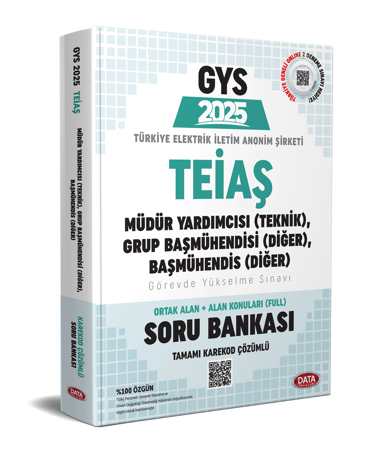 TEİAŞ Genel Müdürlüğü 2025 GYS Müdür Yardımcısı (Teknik), Grup Başmühendisi (Diğer), Başmühendis (Diğer) Soru Bankası - Karekod Çözümlü