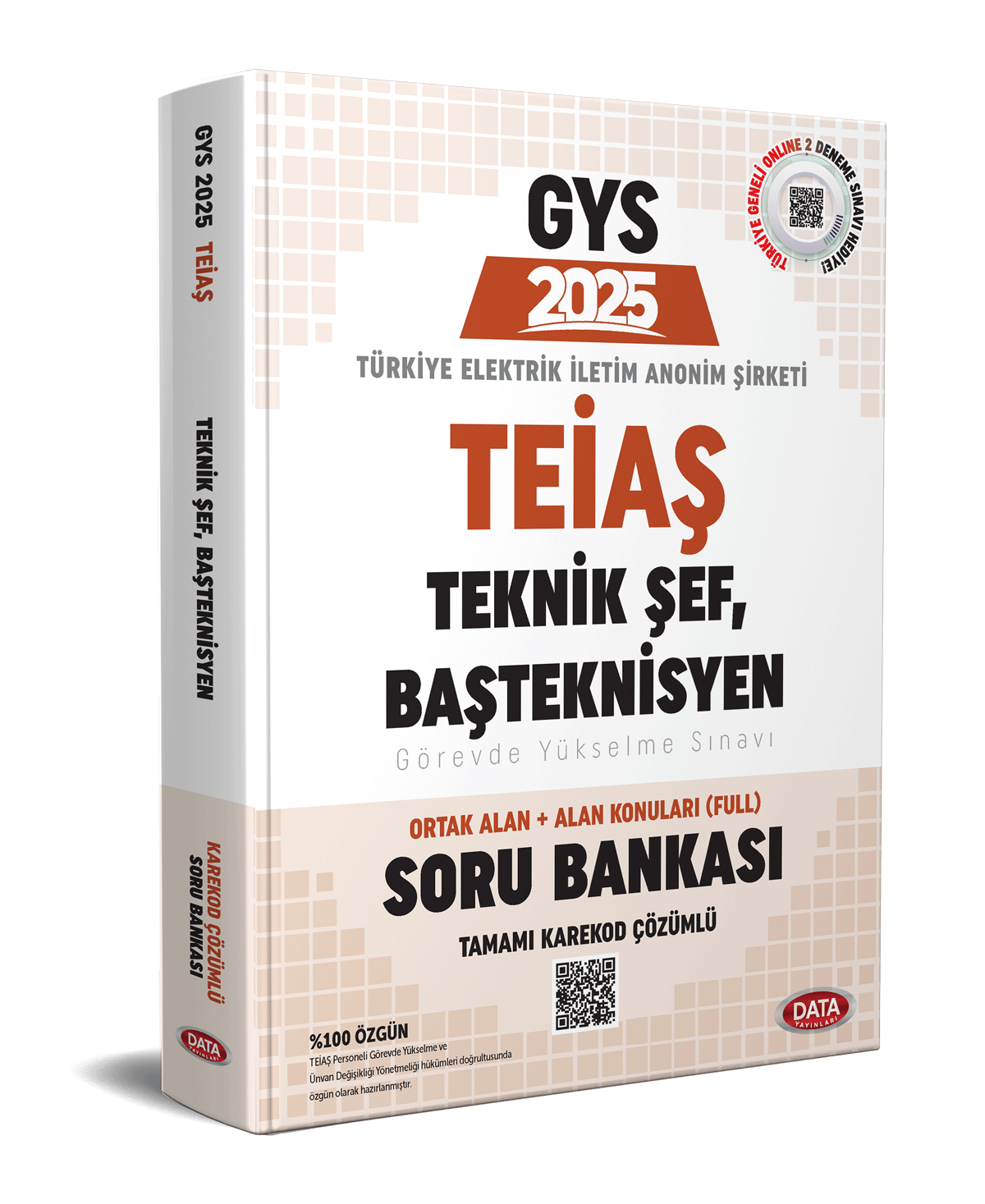 TEİAŞ Genel Müdürlüğü 2025 GYS Teknik Şef, Başteknisyen Soru Bankası - Karekod Çözümlü