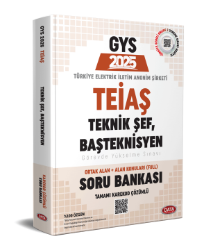 TEİAŞ Genel Müdürlüğü 2025 GYS Teknik Şef, Başteknisyen Soru Bankası - Karekod Çözümlü