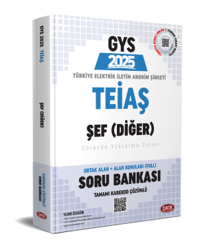 TEİAŞ Genel Müdürlüğü 2025 GYS Teknik Şef, Başteknisyen Soru Bankası - Karekod Çözümlü