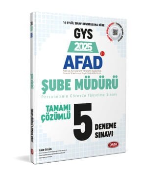 AFAD Şube Müdürü GYS 2025 Tamamı Çözümlü 5 Deneme Sınavı