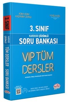 3. Sınıf VIP Tüm Dersler Soru Bankası Mavi Kitap - Karekod Çözümlü