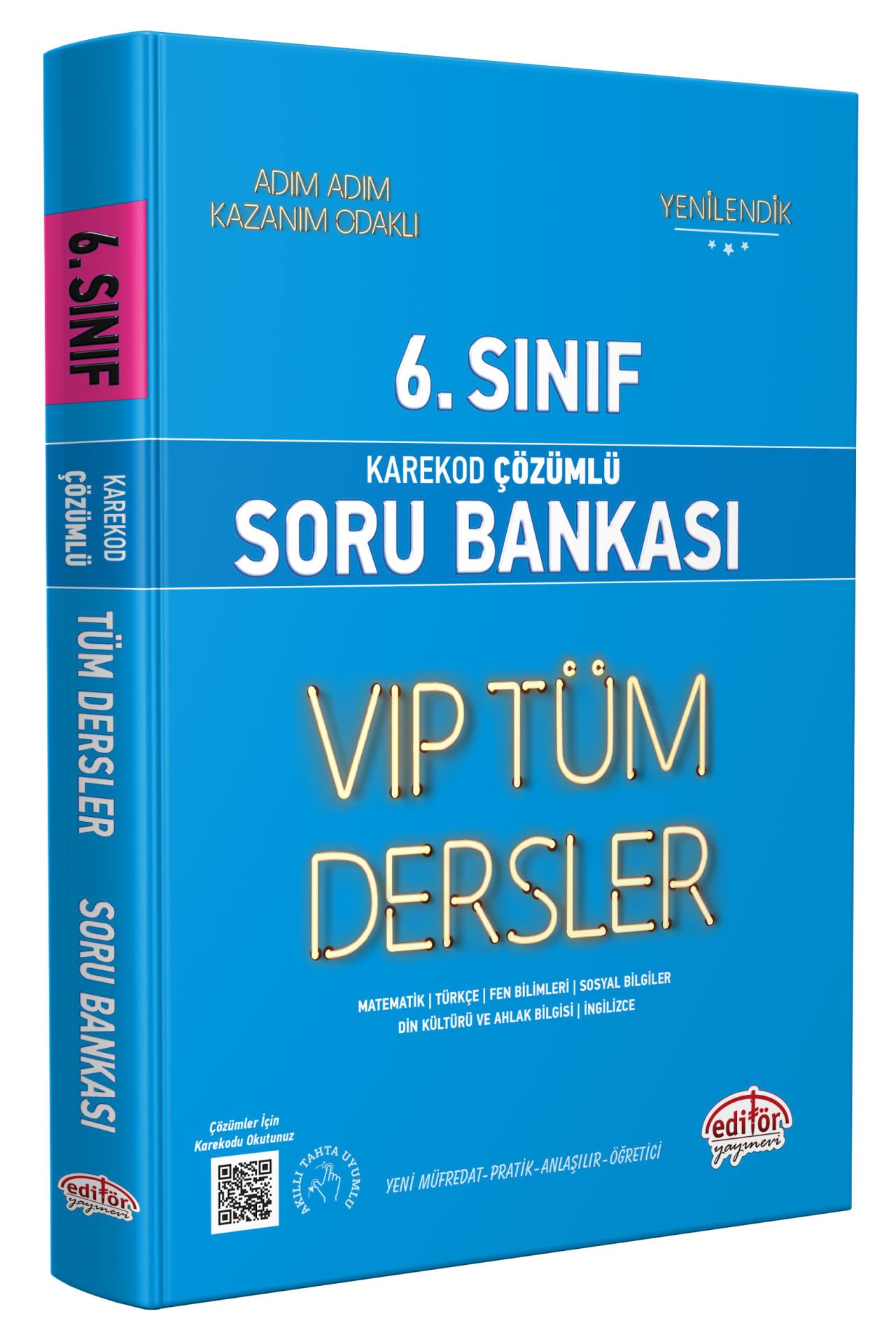 6. Sınıf VIP Tüm Dersler Soru Bankası Mavi Kitap  -  Karekod Çözümlü