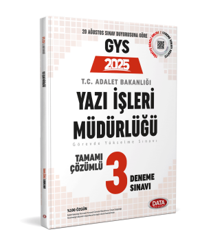 2025 Adalet Bakanlığı Yazı İşleri Müdürlüğü GYS Tamamı Çözümlü 3 Deneme Sınavı