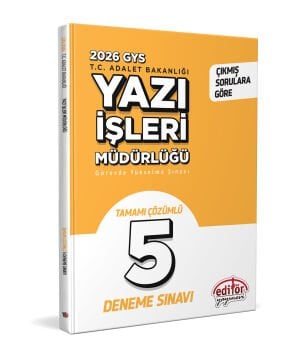 Adalet Bakanlığı 2026 GYS Yazı İşleri Müdürlüğü Editör Tamamı Çözümlü 5 Deneme Sınavı