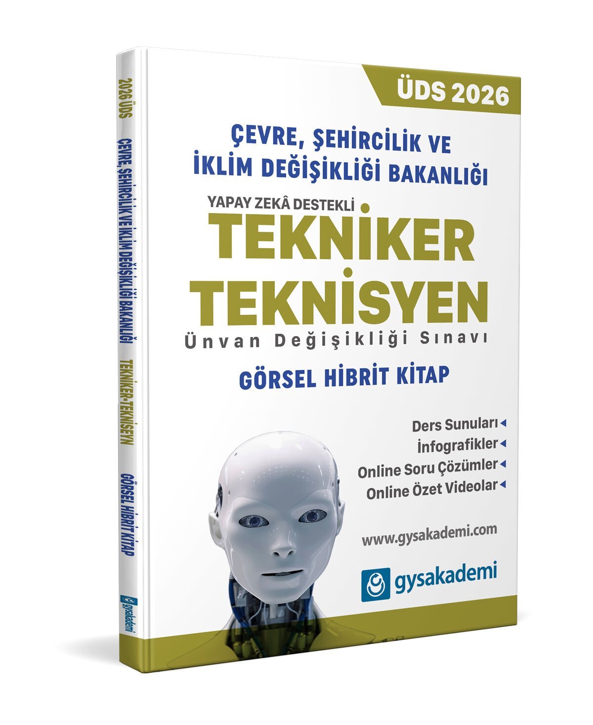 Çevre, Şehircilik ve İklim Değişikliği Bakanlığı Tekniker-Teknisyen ÜDS Yapay Zeka Destekli Hibrit Kitap gysakademi
