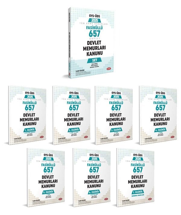Fasiküllü 657 Sayılı Devlet Memurları Kanunu Set (Konu Özetli Sorular 7 Fasikül)
