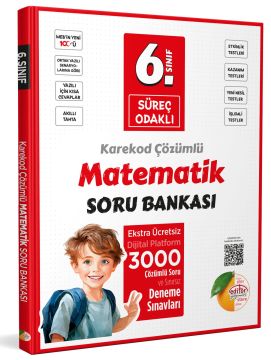 6. Sınıf Süreç Odaklı Matematik Soru Bankası - Karekod Çözümlü