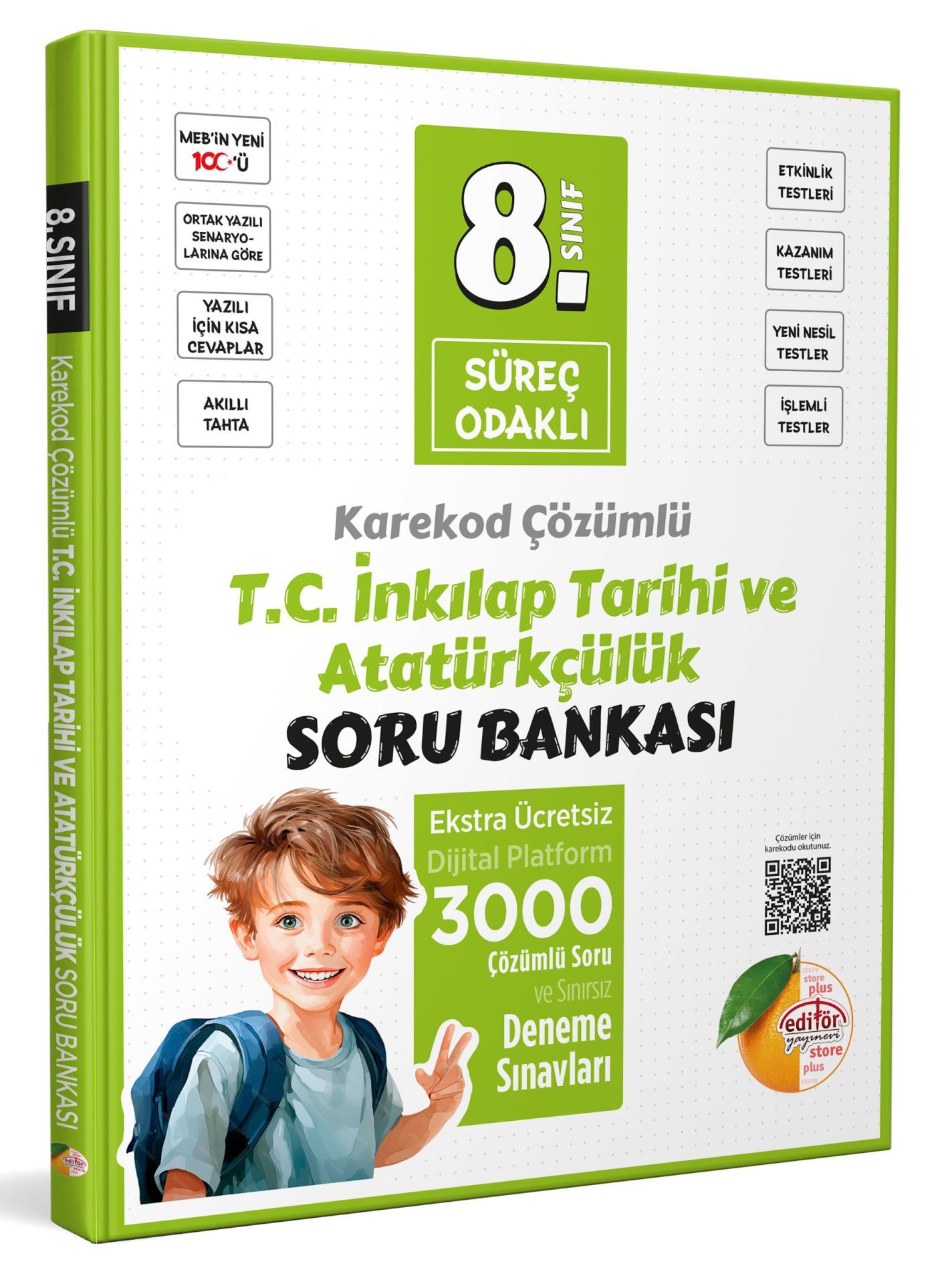8. Sınıf Süreç Odaklı TC İnkılap Tarihi ve Atatürkçülük Soru Bankası - Karekod Çözümlü