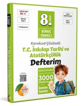 8. Sınıf Süreç Odaklı TC İnkılap Tarihi ve Atatürkçülük Defterim - Karekod Çözümlü