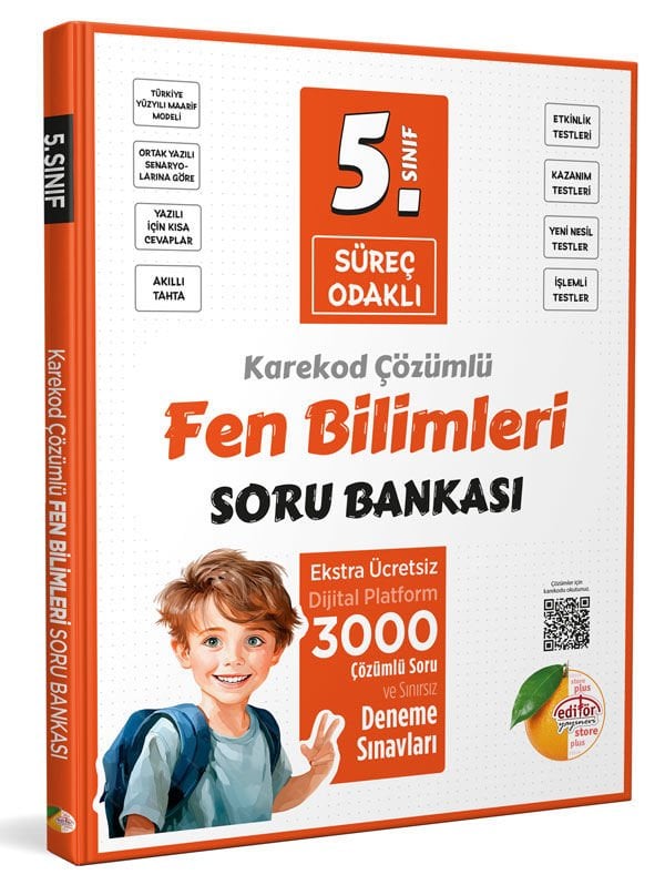 5. Sınıf Süreç Odaklı Fen Bilimleri Soru Bankası - Karekod Çözümlü