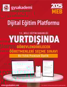 2026 Yurtdışında Görevlendirilecek Öğretmenleri Seçme Sınavı Dijital Eğitim Platformu (www.gysakademi.com 1 Yıllık Premium)