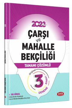 Çarşı ve Mahalle Bekçiliği Sınavı Tamamı Çözümlü 3 Deneme Sınavı