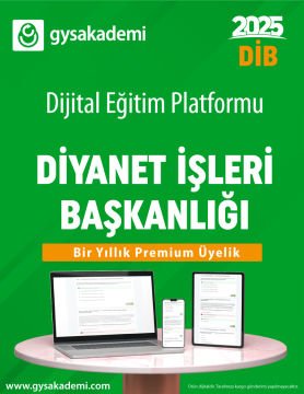 2026 Diyanet İşleri Başkanlığı Kurum İçi Sınavlar Dijital Eğitim Platformu (www.gysakademi.com 1 Yıllık Premium)