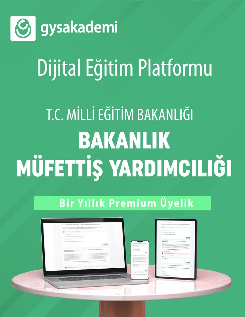 2025 MEB Bakanlık Müfettiş Yardımcılığı Dijital Eğitim Platformu (www.gysakademi.com 1 Yıllık Premium)