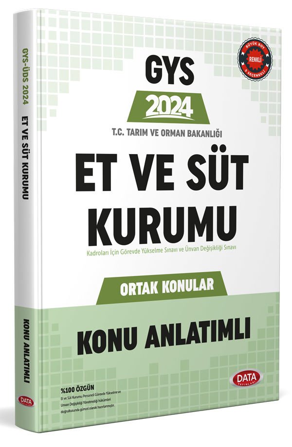 Et ve Süt Kurumu GYS Ortak Konular Konu Anlatımlı