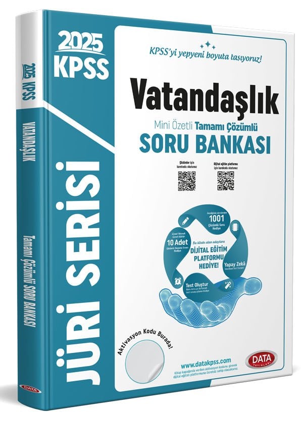 2025 KPSS Jüri Serisi Vatandaşlık Mini Özetli Tamamı Çözümlü Soru Bankası + Dijital Eğitim Platformu Hediye