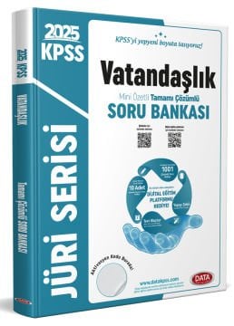 2025 KPSS Jüri Serisi Vatandaşlık Mini Özetli Tamamı Çözümlü Soru Bankası + Dijital Eğitim Platformu Hediye