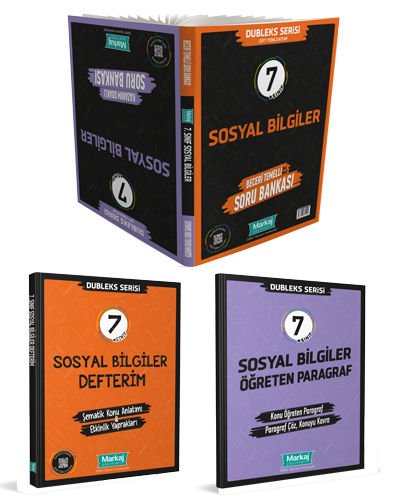 7. Sınıf Dubleks Serisi Sosyal Bilgiler Seti - Markaj Yayınları