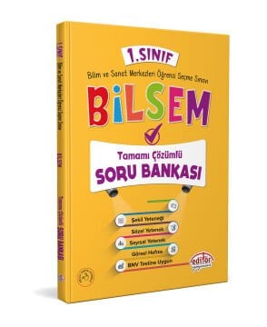 1. Sınıf Bilsem Tamamı Çözümlü Soru Bankası - Editör Yayınevi