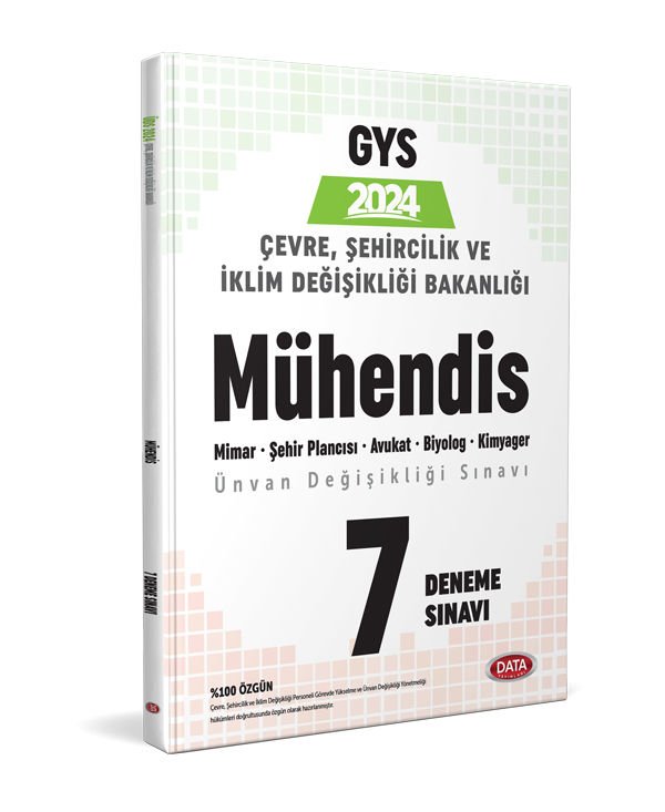 Çevre, Şehircilik ve İklim Değişikliği Bakanlığı Unvan Değişikliği Mühendis 7 Deneme Sınavı