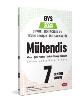 Çevre, Şehircilik ve İklim Değişikliği Bakanlığı Unvan Değişikliği Mühendis 7 Deneme Sınavı
