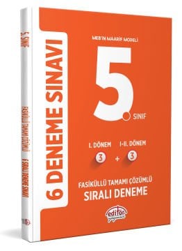 5. Sınıf (3+3) Fasiküllü Tamamı Çözümlü 6 Deneme Sınavı
