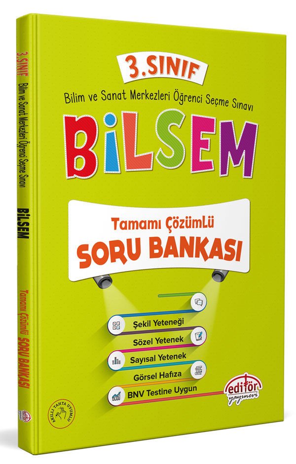 3. Sınıf Bilsem Çözümlü Soru Bankası - Editör Yayınevi